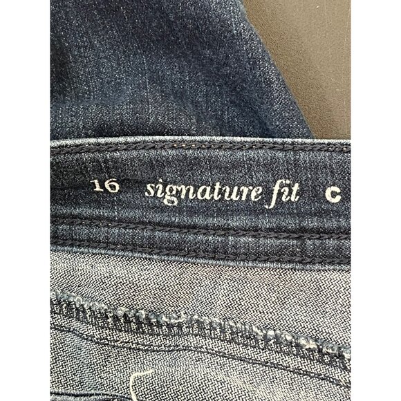 Womens Size 16 N62 Dark‎ Wash Denim Capri Jeans - Picture 7 of 9